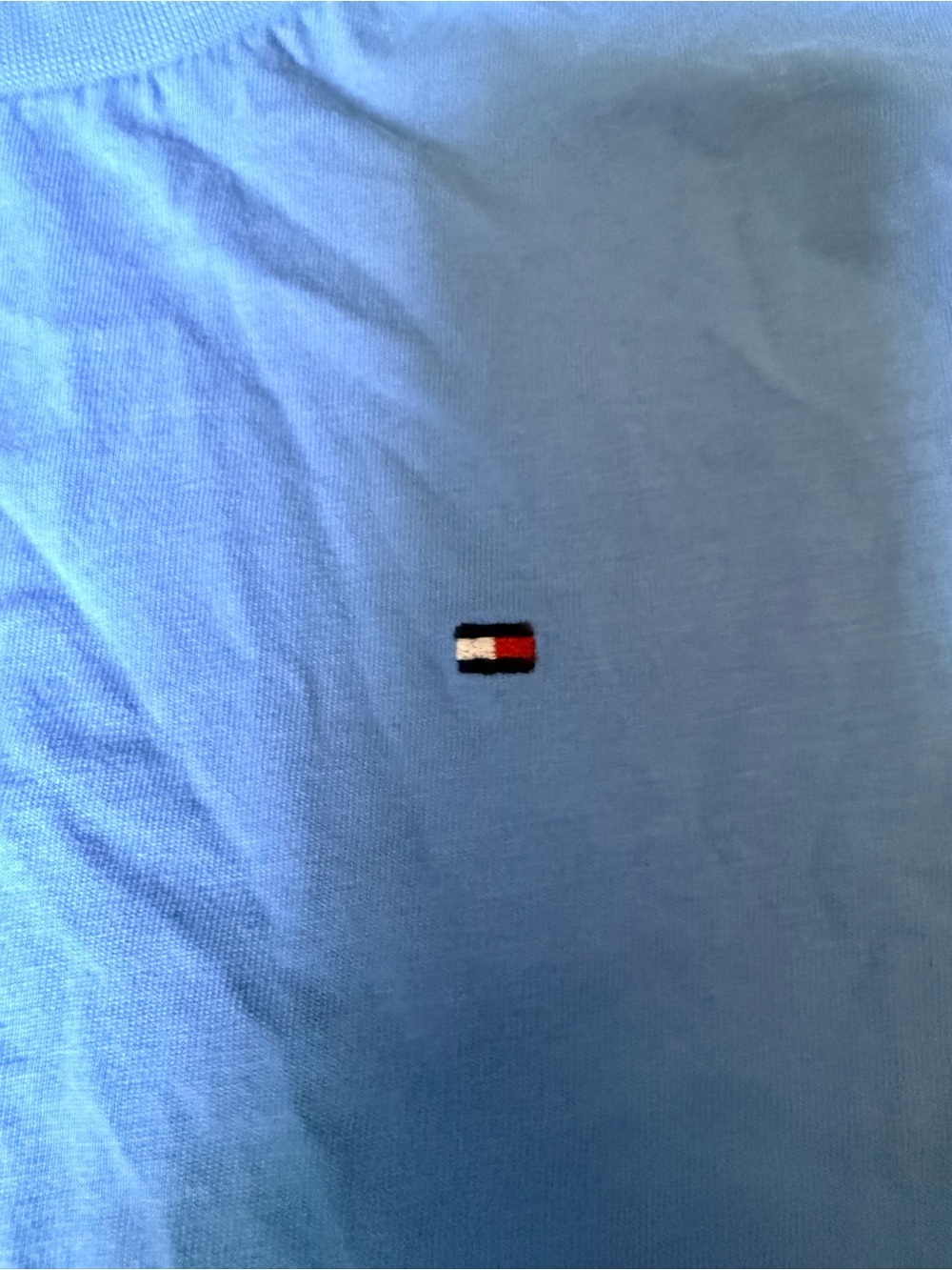 Tommy Hilfiger Men’s Sky Blue Crew Neck Tee Sz 8 #0037 - Picture 2 of 4